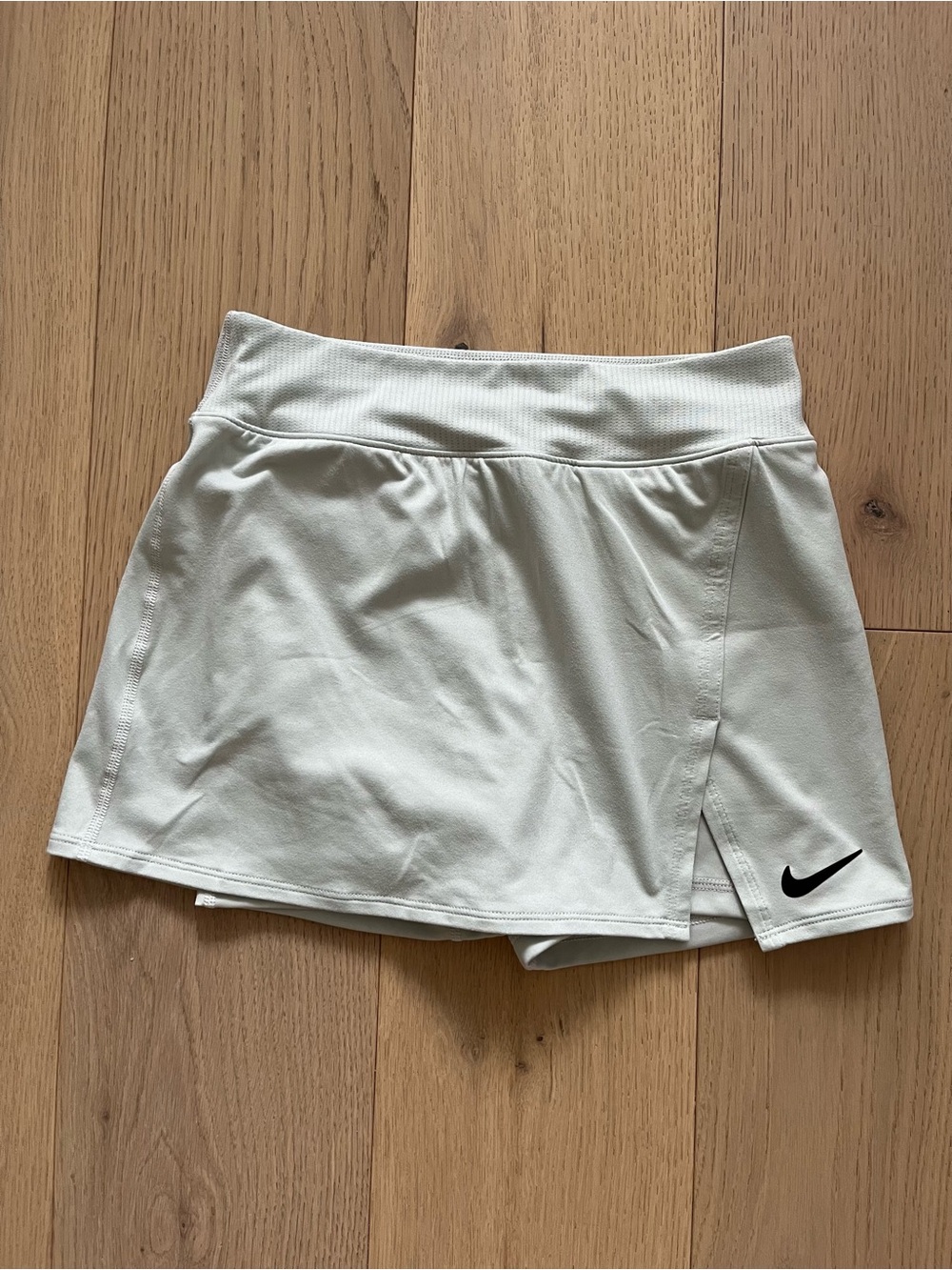 Nike White Women's Athletic Skort with Black Swoosh